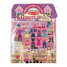 Melissa  Doug Dress Up 76 Reusable Puffy Sticker Play Set w/ Fold  Go Scenes