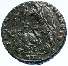 CONSTANTIUS GALLUS Authentic Ancient OLD Roman Coin HORSEMAN WAR BATTLE i107594