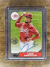 LUIS CASTILLO 2022 Topps 1987 35th Anniversary Autographs Black Auto /199 Reds