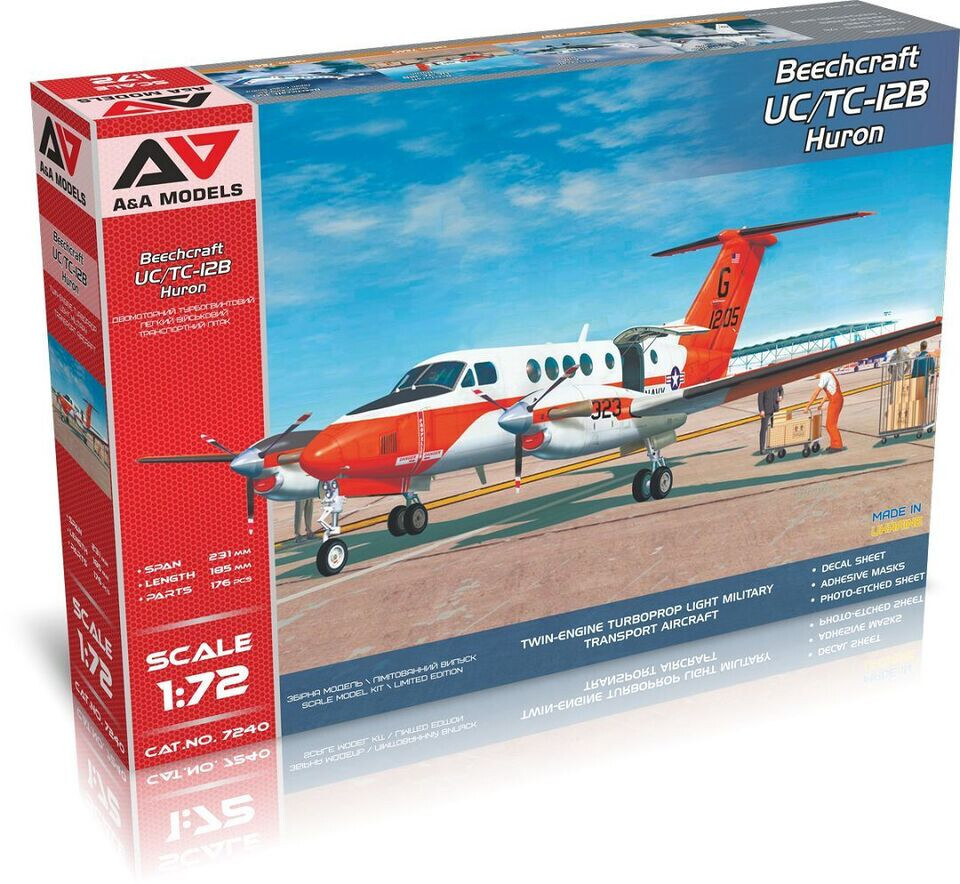 Beechcraft UC/TC-12B Huron kit plastique A&A Models 1/72 maquette avion militaire US Navy