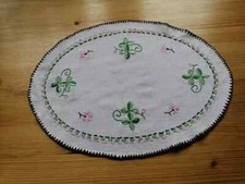 VTG Dollies Table Decor Embroidered Beige Size 36x27 cm