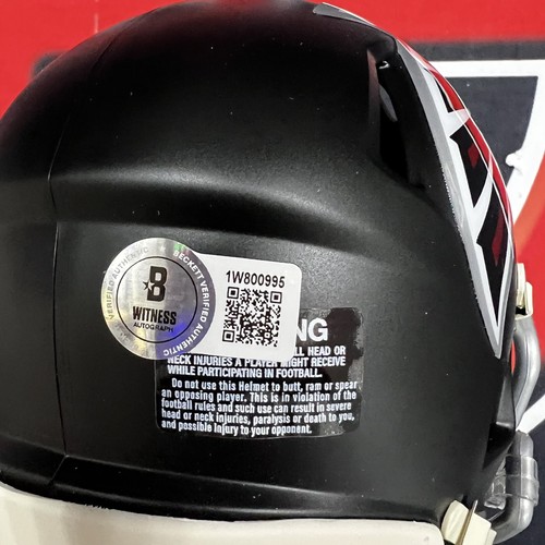 Roddy White Autographed Atlanta Falcons Signed Eclipse Mini Helmet Beckett BAS - Picture 3 of 3