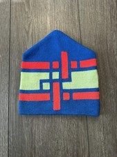 Vintage 90s Profile Ski Beanie Geometric Design Retro