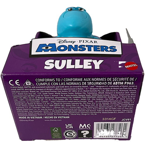 Disney Pixar Click Figs SULLEY 3" Acción Mover Click to Change Figura 2 Poses NUEVO - Imagen 7 de 7