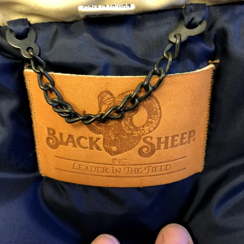 De Colección Negro Oveja Para Hombre Caqui ABAJO Caza SAFARI Invierno Abrigo Esquí Chaleco XL Foto 3 de 4