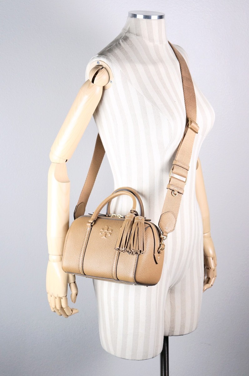 Tory Burch Thea Tan Leather Mini Satchel Crossbody Shoulder