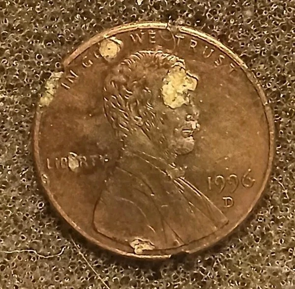  Rare Freakish Lincoln Penny ..1996 D Penny W/Rare Double/Strike Errors & other  - Image 3 of 4