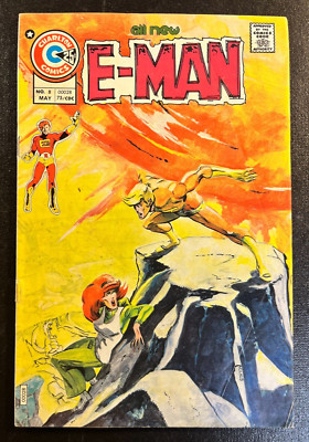 E-MAN 8 KEY 1st app of TEDDY Q Vintage Charlton Comics Joe Staton 1975