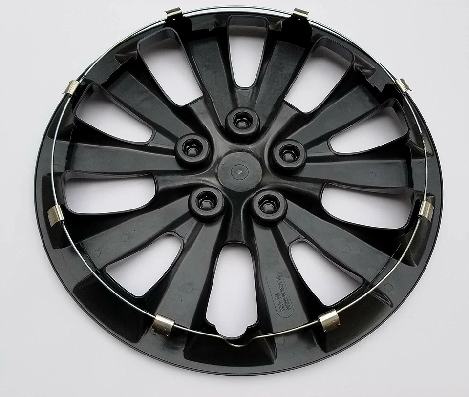 New Wheel Covers Hubcaps Fits 2013-2019 Nissan Sentra S/SV 16" Black Set Of 4 - Image 4 of 4