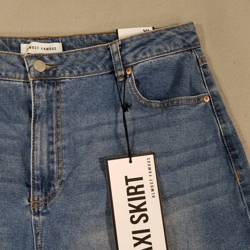 Almost Famous Maxi Falda Denim Mujer XL Extra Grande Azul NUEVO Foto 4 de 4