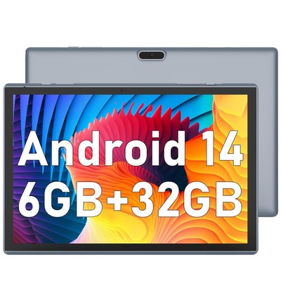 Tablet 10 inch Android 14 Tablet PC, 10.1 Android Tablets, DDR4 6GB RAM 32GB ...