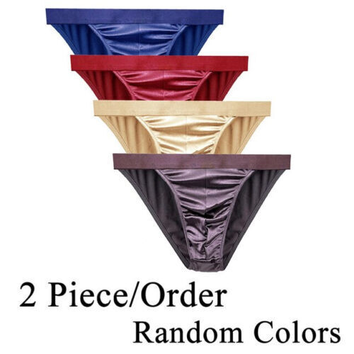 2025 Underwear Multi Pack Men's Satin Bikini Briefs Panties Silky Sexy Men's new - Picture 15 of 16