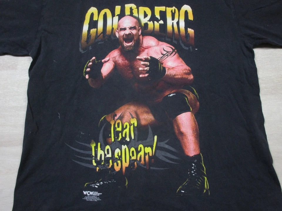 Camiseta Gráfica Goldberg Vintage 1998 WCW Wrestling Fear The Spear Tamanho (XL) - Imagem 3 de 4
