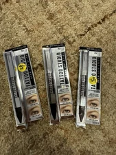(3) Maybelline Tattoo Studio Brow Lift Stick 0.038 oz Sealed 264 - Clear