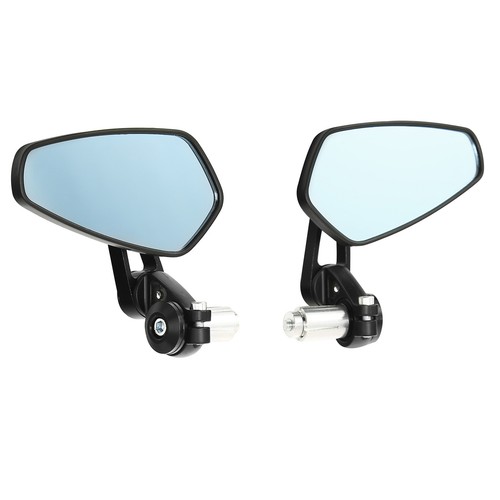 Universal Motorcycle 7/8" 22mm Handle Bar End Rearview Side Mirrors - Picture 13 of 14
