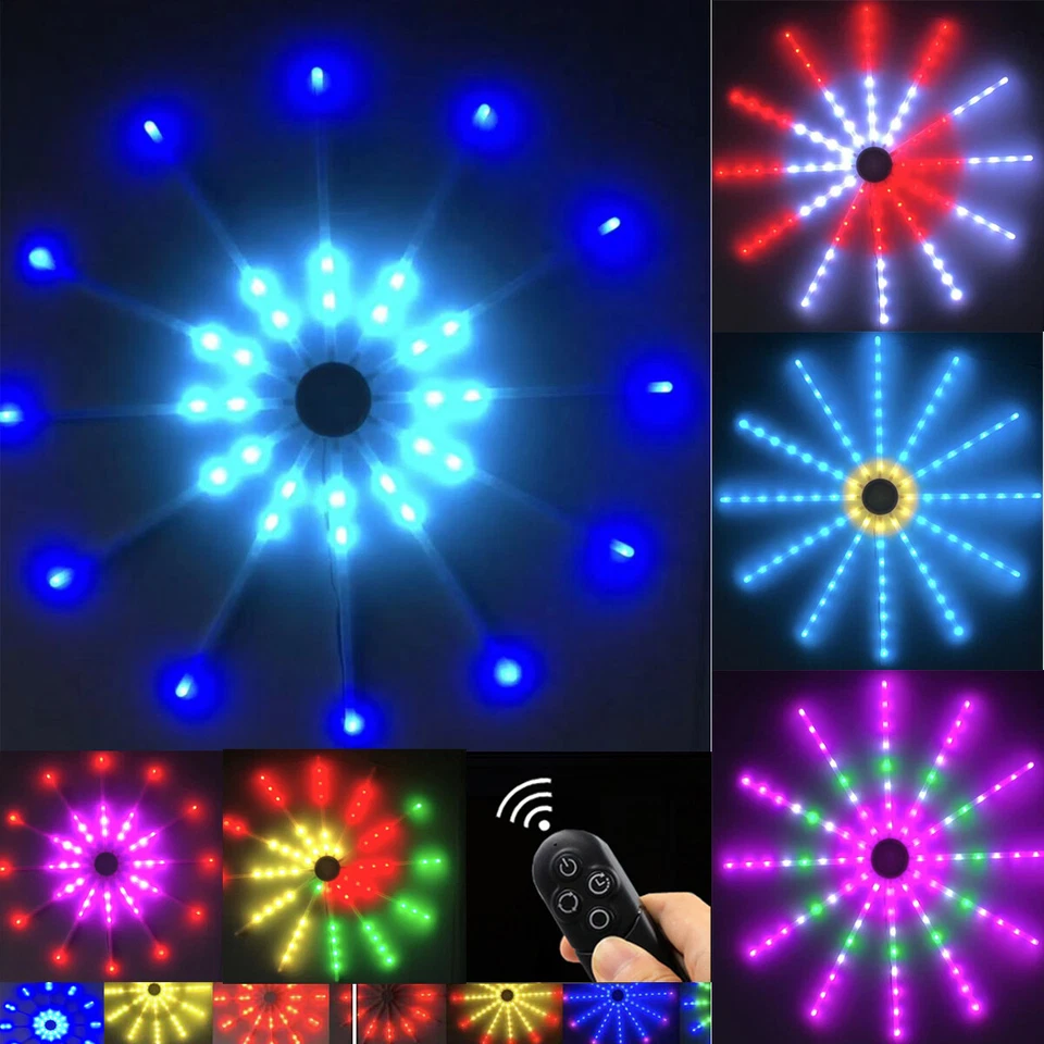 18 Modes LED Home Decor Firework Lights With Remote Colorful RGB Lamp for Party - Image 2 of 4