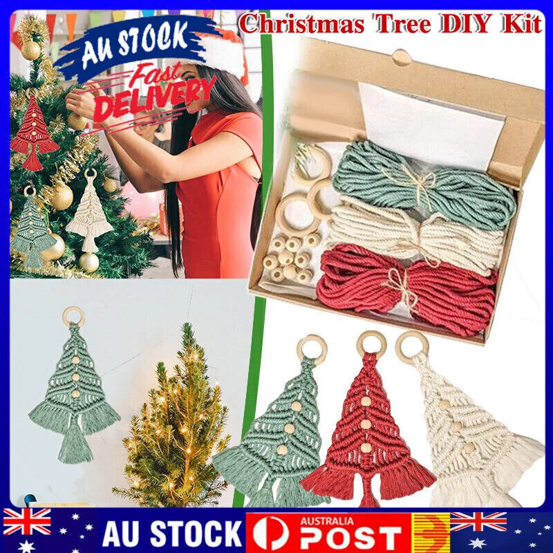 Christmas Tree Macrame DIY Kit fGT Beginners Hanging Ornaments for Holiday Decor - image 2 of 4