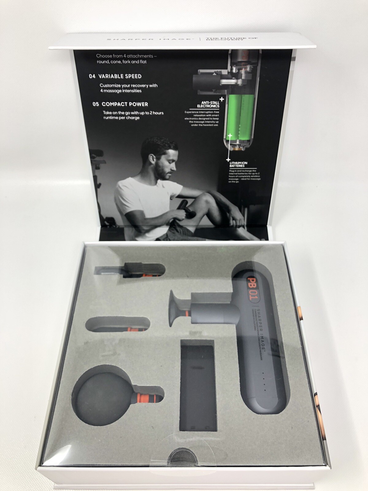 Sharper Image Powerboost Move Deep Tissue Portable Percussion Massager ...