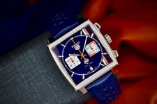 Tag Heuer Monaco X Gulf 39mm Automatic Blue Orange CBL2115 COLLECTORS BOX SET!
