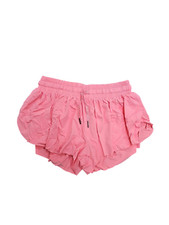 Leftear Flowy Athletic Shorts For Women 2 In 1 Double Layer XS Pink