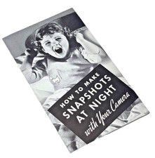 Kodak How to Make Snapshots at Night Brochure Vintage Ephemera c.1950's