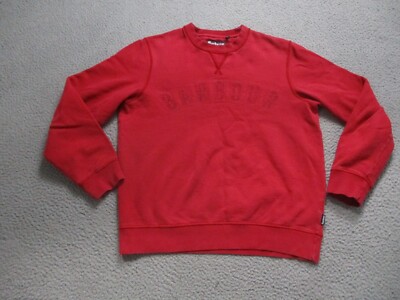 Barbour Sweater Mens Medium Red Long Sleeve Crewneck Pullover