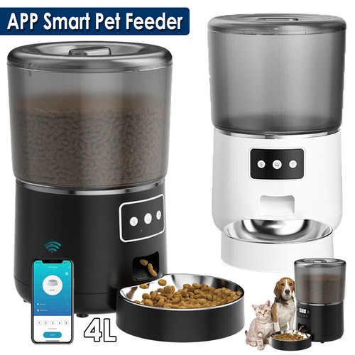 4L Pet WiFi App Smart Pet Feeder Dog Cat Feeder Auto Pet Food Dispenser