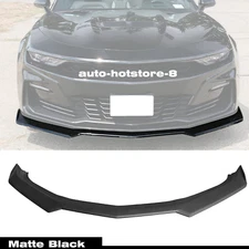 For 16-23 Camaro SS / 19-23 LS LT RS Matte Blk Front Bumper Lip Splitter Spoiler