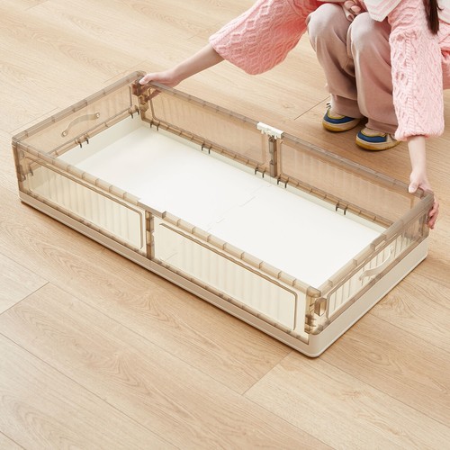 Under Bed Storage Containers with Wheels and Lids Stackable Plastic Foldable Box - Picture 13 of 22