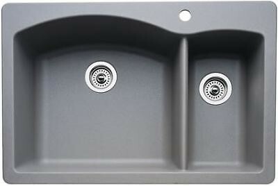 Blanco Diamond Dual Mount Granite Composite 33 In 1 Hole 70 30