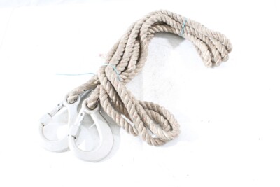 Old Rope 500cm with 2 x Carabiner Hooks Rescue Rope Fire Brigade GDR ...
