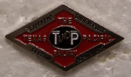 Texas and Pacific Railroad Logo Hat Pin - New Model Train Sign