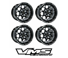 X4 Vms Racing Modulo 15x7 Black Polished Drag Race Wheels For Honda Civic Ek X4 Vms Racing Modulo 15x7 Black Polished Drag Race Wheels For Honda Civic Ek