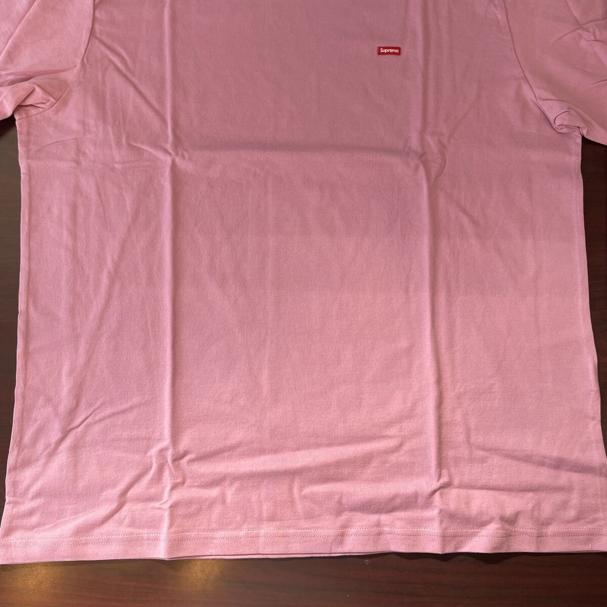 Supreme Small Box Logo L/S Long Sleeve Tee Pink FW22 XL. Deadstock.