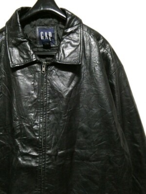 GAP 776019-01 Father's Jacket Genuine Leather Men Size XXL Black