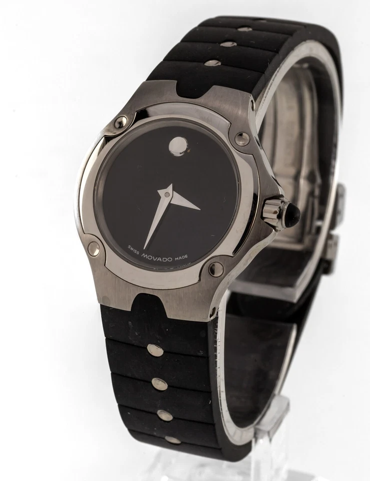 Reloj de cuarzo Movado SE de acero inoxidable para mujer correa de goma 84.G4.1851.0 Foto 2 de 4