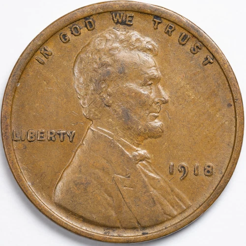 1918-P Extremely Fine (XF/EF) Lincoln Wheat Penny Cent Philadelphia Mint