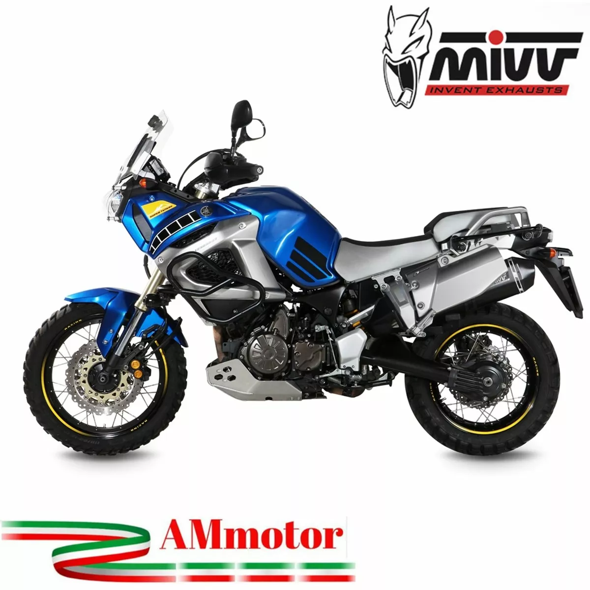 Mivv Yamaha Supertenere 1200 2010 2021 Motorcycle Exhaust Speed Edge Steel Black