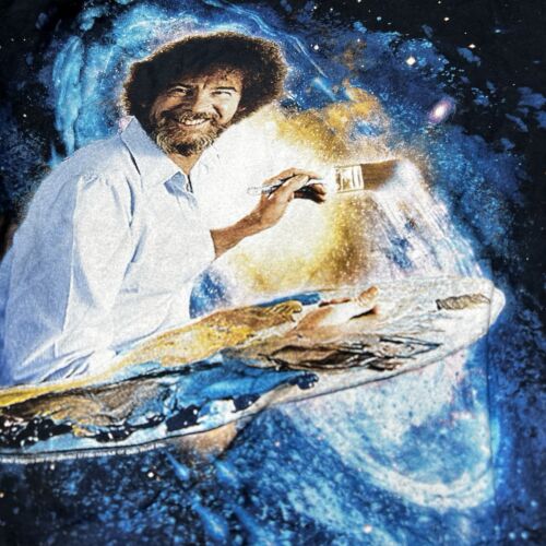 Bob Ross T Shirt Medium Cotton 38" Chest Vintage