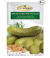 Mrs. Wages Bread and Butter Pickles Quick Process Mix VALUE PACK of 6 5.3 Ounce
