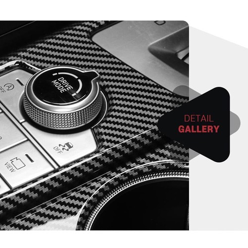 For Genesis G70 2019-2025 Carbon Fiber Console Gear Shift Set Panel Cover Trims - Picture 3 of 7