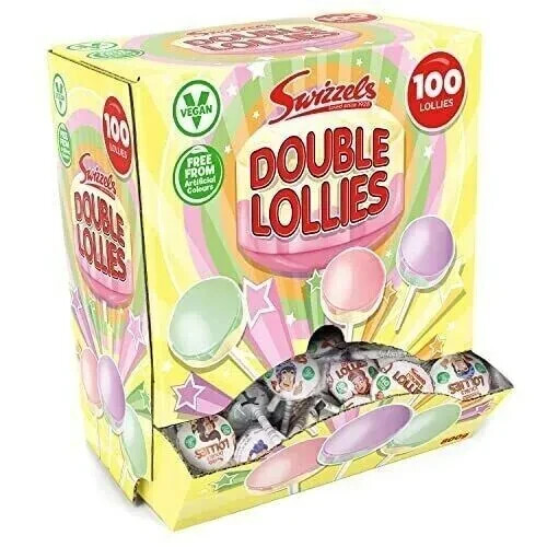 Box Swizzels Family Double Lollies 100 RETRO SÜSSIGKEITEN - Bild 1 von 2