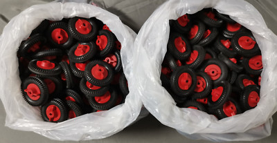 Fischertechnik 282 Ersatzräder Gummi Reifen mit Nabe Ersatzteil Ø 4,8 cm wie Neu