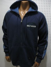 nwt Men's Genuine Harley Davidson Club Crew Zip-Up Hoodie 96515-23VM