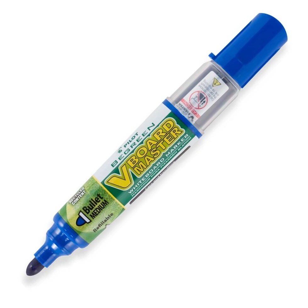 Pilot VBMC V-Board Master Refillable Whiteboard Marker, Bullet or Chisel Tip