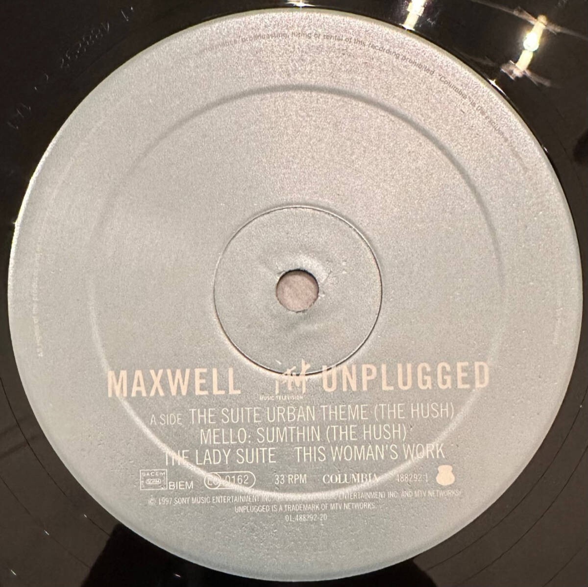 Maxwell MTV Unplugged EP12 Vinyl Record 1997 Europe Edition