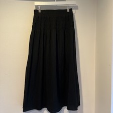 A NEW DAY NWOT Black Shirred Elastic Waist Maxi Skirt Size XS