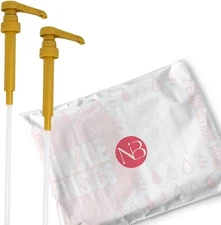 "2 Pack Gold Coffee Syrup Pumps, Fits Torani, Davinci, Starbucks 750ml Bottles "