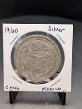 1960 Mexico Un Peso – Morelos Design – .100 Silver – In 2×2 Holder