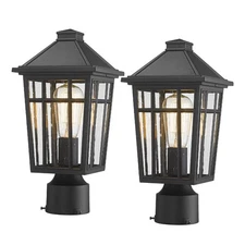 Outdoor Post Lights Lamp Post Light Fixture, Waterproof Aluminum Housing with...